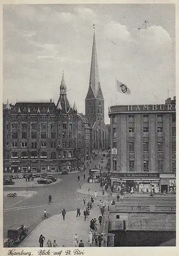 Hamburg Blick auf St.Petri gl1938 D1397