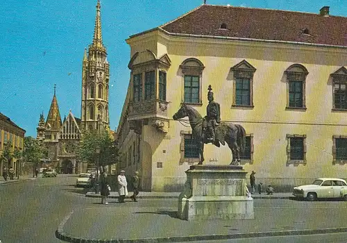 Budapest Matthiaskirche Arbeiterbewegungsmuseum András-Denkmal glum 1960? D1999