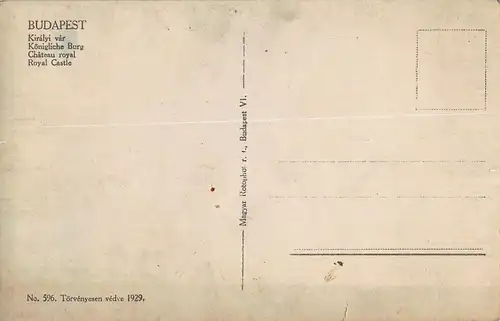 Budapest Királyi vár - Château royal - Königliche Burg ngl 149.953