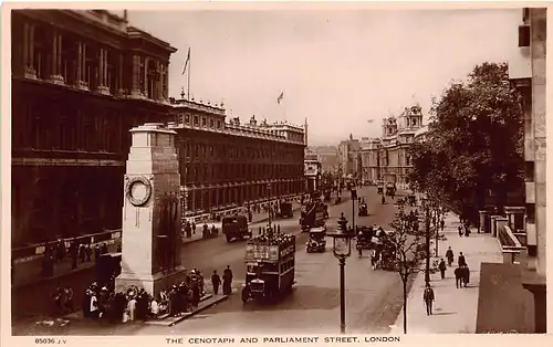 England: London The Cenotaph and Parliament Street ngl 147.421
