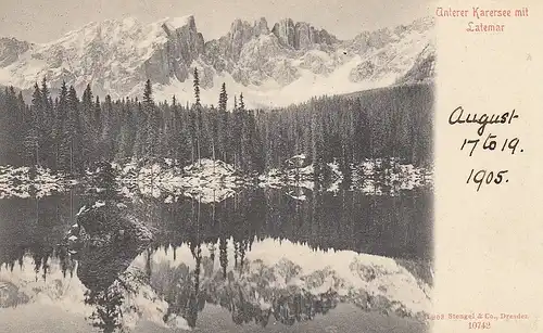 Unterer Karersee mit Latemar ngl D2144