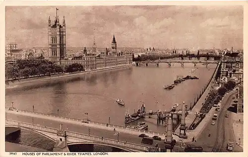 England: London Houses of Parliament and River Thames ngl 147.367