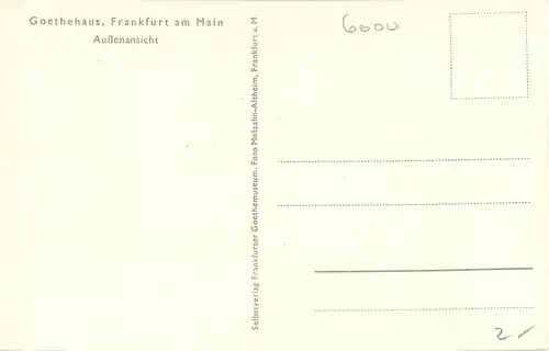 Frankfurt a. M. Goethehaus Außenansicht ngl 151.863