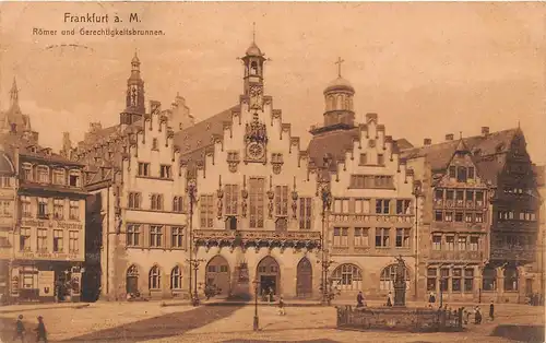 Frankfurt a. M. Römer und Gerechtigkeitsbrunnen gl1909 151.901