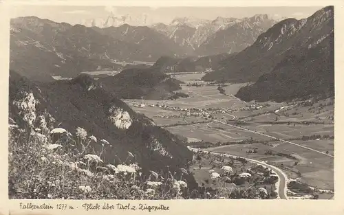 Falkenstein bei Pfronten, Blick über Tirol z.Zugspitze ngl D2201