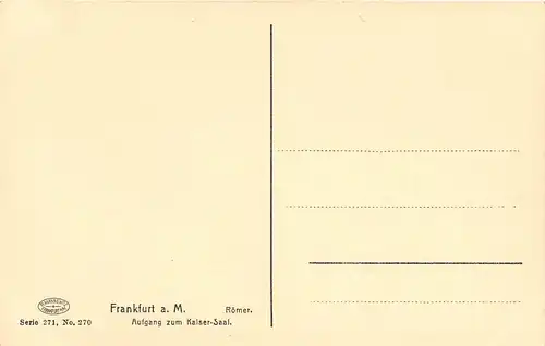 Frankfurt a. M. Römer Aufgang zum Kaiser-Saal ngl 151.910