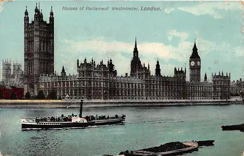 England: London Houses of Parliament Westminster gl1922 147.508