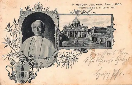Vatikan: Papst Leone XIII Litho gl1900 148.023