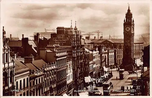 Nordirland: Belfast - Albert Memorial, High Street gl1934 146.828