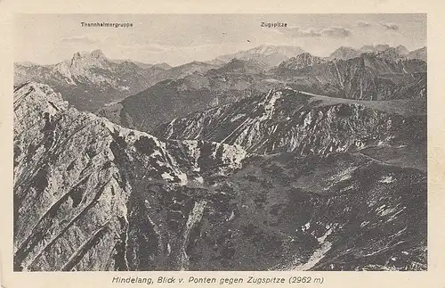Hindelang, Blick v. Ponten gegen Zugspitze ngl D2192