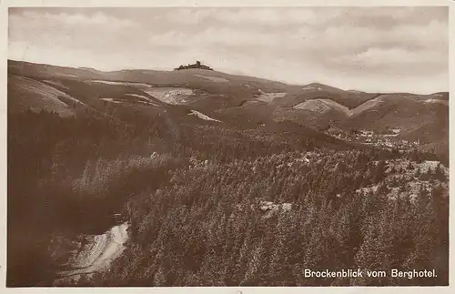 Brocken-Blick vom Berghotel gl1930 D2222