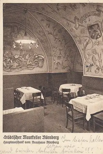 Nürnberg Restaurant Städtischer Mautkeller gl1930 D7904