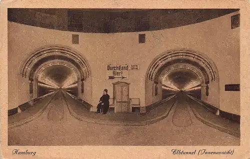 Hamburg Elbtunnel Innenansicht gl1928 149.201