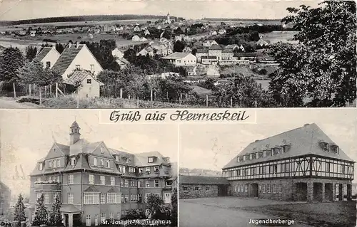 Hermeskeil Panorama Krankenhaus Jugendherberge gl1955? 152.103