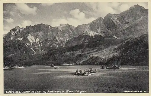 Eibsee gegen Zugspitze, Riffelwand und Waxensteingrad ngl D2614