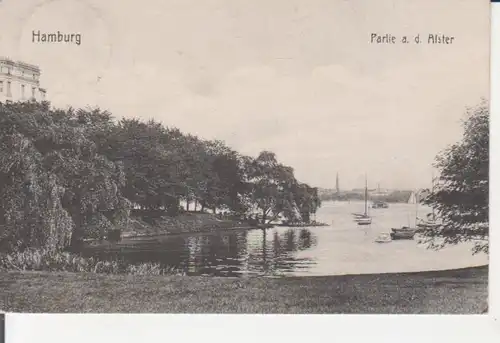 Hamburg Partie an der Alster gl1909 218.696