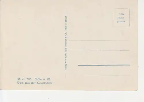 Köln - Dom aus der Vogelschau ngl 219.325