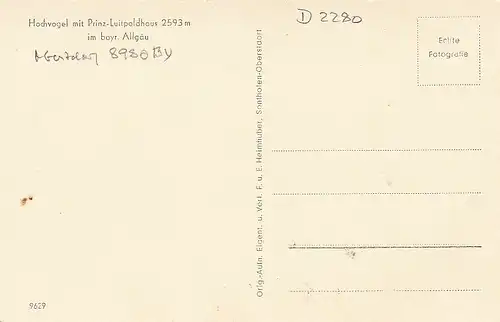 Hochvogel, Allgäuer Alpen, mit Prinz-Luitpold-Haus ngl D2280