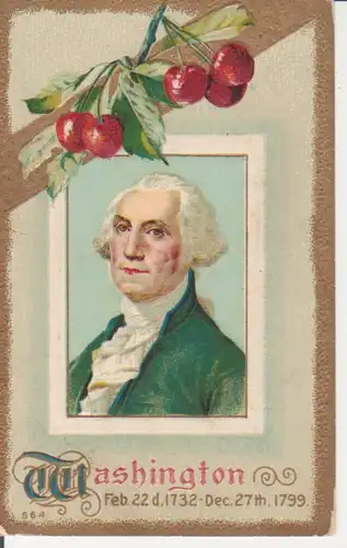 George Washington Portrait mit Kirschen dekoriert gl192? 221.607