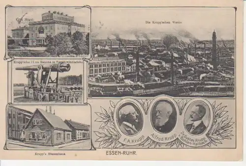 Essen (Ruhr) - KRUPP Werke Stammhaus und Portraits gl1913 220.067