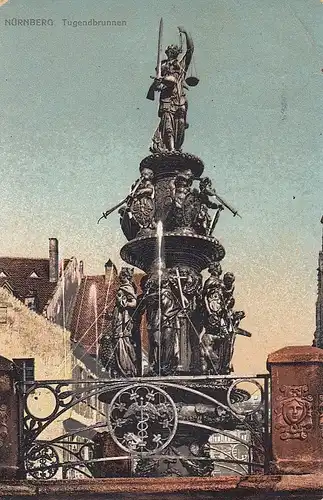 Nürnberg Tugendbrunnen gl1912 D2320