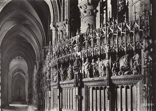Chartre (Eure-et-Loir) La Cathédrale,sculpture du choeur ngl D8238