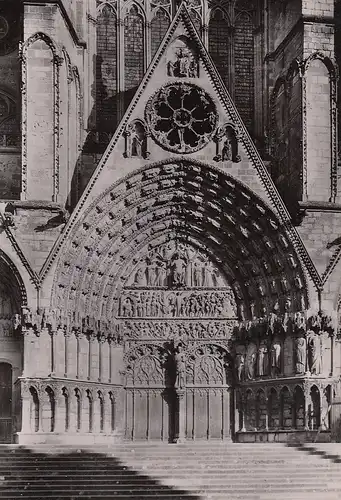 Bourges (Cher) Cathédrale St-Etienne, Portail central ngl D8275