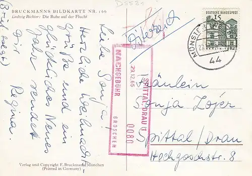 LUDWIG RICHTER Die Ruhe auf der Flucht gl1965 D5521