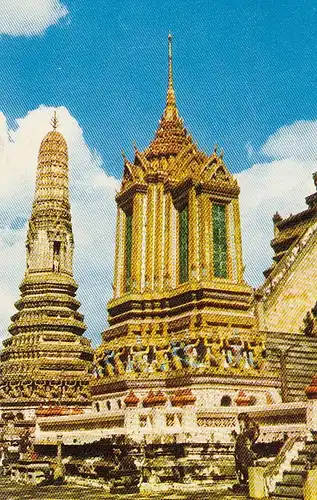 Thailand Scenery of Wat Arun (Temple of Dawn) glum 1960? D8417