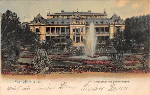 Frankfurt a. M. Der Palmengarten mit Blumenparterre bahnpgl1906 151.920