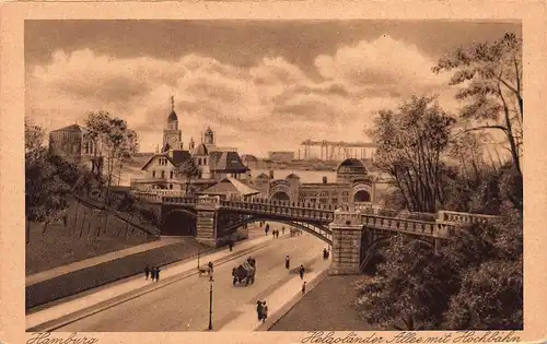 Hamburg Helgoländer Allee mit Hochbahn ngl 149.288