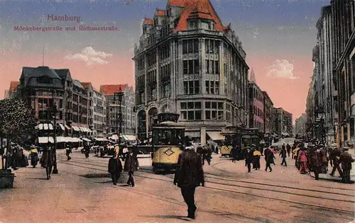 Hamburg Mönkebergstraße und Rathausstraße ngl 149.305