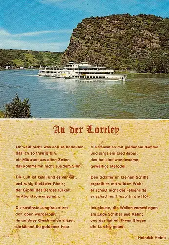 An der Loreley mit Lied von Heinrich Heine ngl D1760