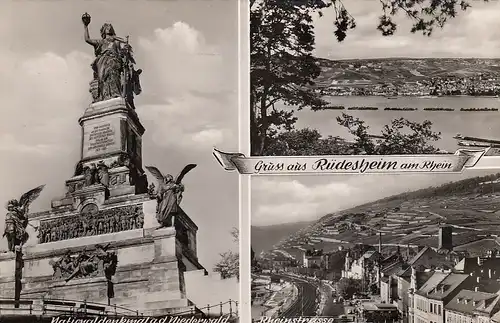 Grüsse aus Rüdesheim am Rhein Mehrbildkarte gl1955 D2975