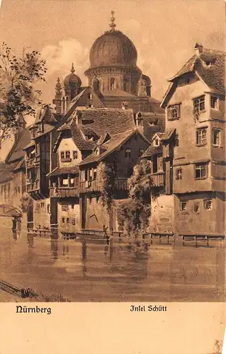 Nürnberg Insel Schütt mit Synagoge ngl 148.839