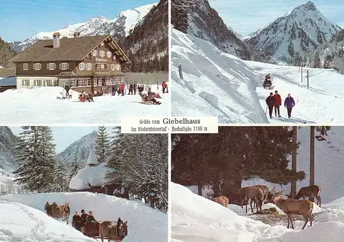 Hinterstein/Allgäu Grüße vom Berggasthof Giebelhaus ngl D1804