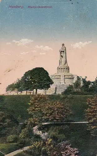 Hamburg Bismarck-Denkmal gl1924 D1858