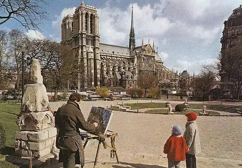 Paris Notre-Dame vue du Square Viviani ngl D2238