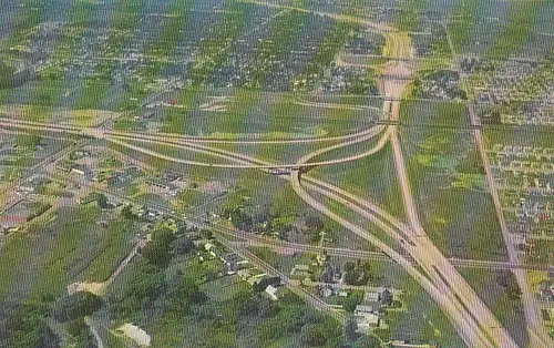 New York State Thruway with Double Overpass glum 1960? D2026