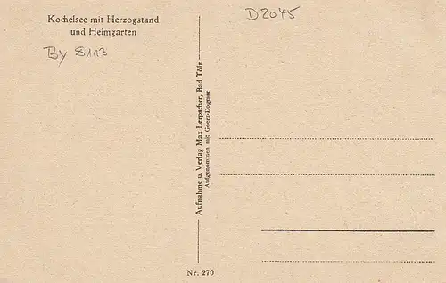 Kochelsee mit Herzogstand und Heimgarten ngl D2045