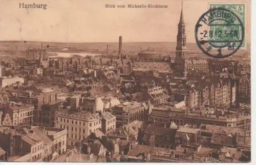 Hamburg Blick vom Michaelis-Kirchturm gl1912 219.182