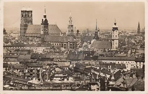 München Blick v.Deutschen Museum auf die Stadt gl1940 D2312