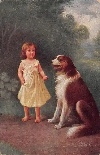 Tiere: Mädchen mit Hund Gute Freunde gl1918 150.576