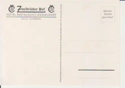 Düsseldorf Hotel Zweibrücker Hof Speisesaal ngl 219.897