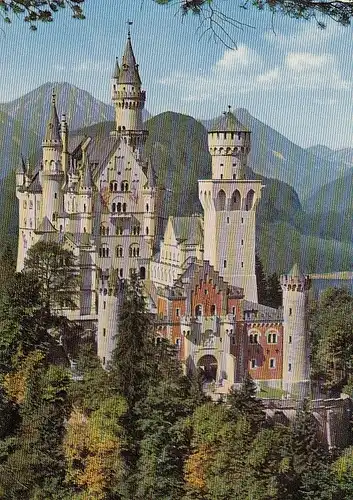 Königsschloß Neuschwanstein bei Füssen gl1964 D8890