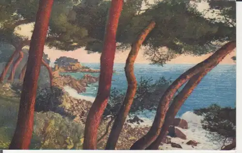 Beaulieu sur Mer - Küstenlandschaft mit Meeresbrandung ngl 222.320