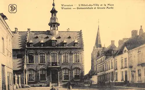 Warneton L'Hotel de Ville et la Place / Waasten Gemeentehuis ngl 149.380