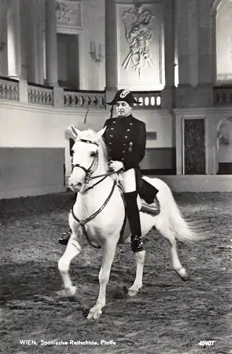 Tiere: Lippizaner Reiter der spanischen Hofreitschule Wien Piaffe ngl 150.751