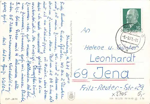 Ilsenburg (Harz) Kurheim 'Martin-Andersen-Nexö' gl1971 152.197