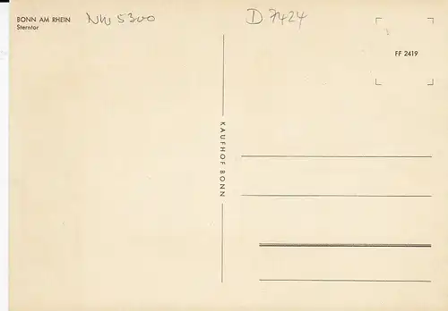 Bonn am Rhein Sterntor ngl D7424